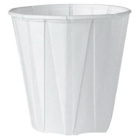 Genpack F400 PE 4 oz White Pleated Portion Cup, 5000PK F400  (PE)